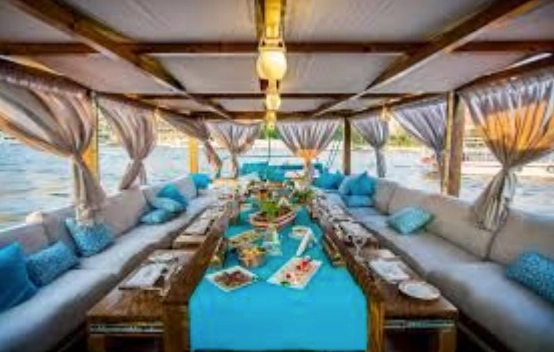 Felucca boat dining experience on the Nile in Cairo Egypt