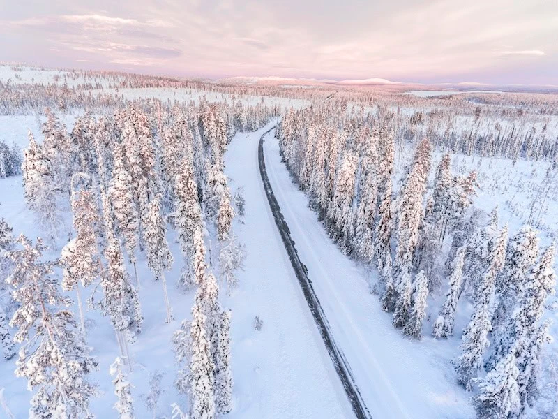 Snowy Field Train